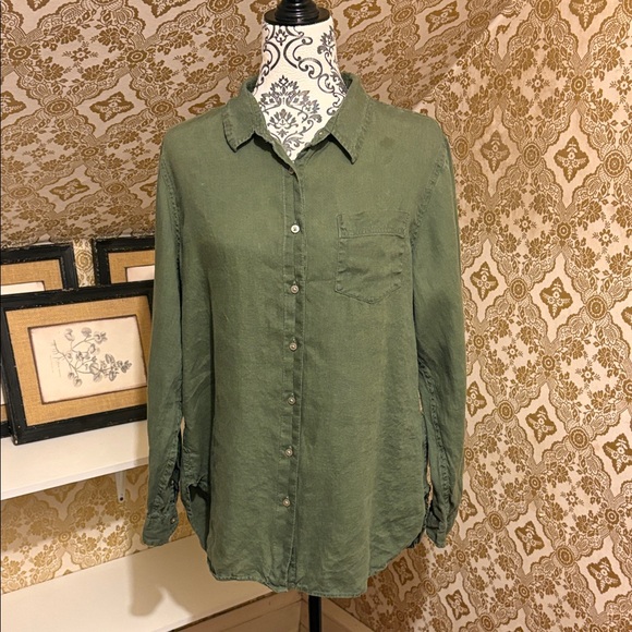L.L. Bean Tops - L.L. Bean Sage Green Women's Button-Down Shirt